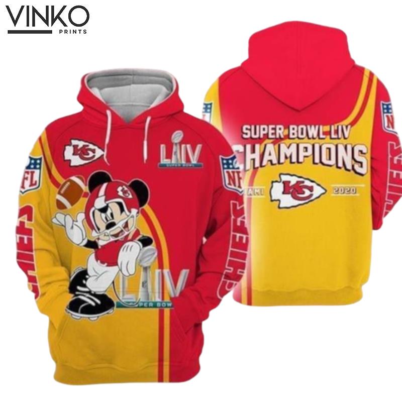 Kansas City Chiefs Mickey Disney Super Bowl Champions Hoodie