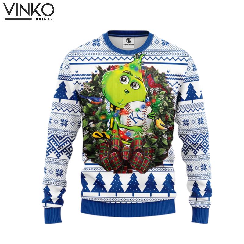 Kansas City Royals Grinch Hug Ugly Christmas Sweater