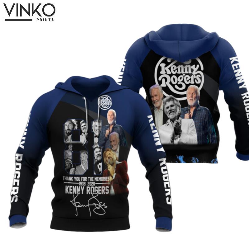 Kenny Rogers Thank You For The Memories 1938 Kenny Rogers Kenny Rogers Legend Hoodie