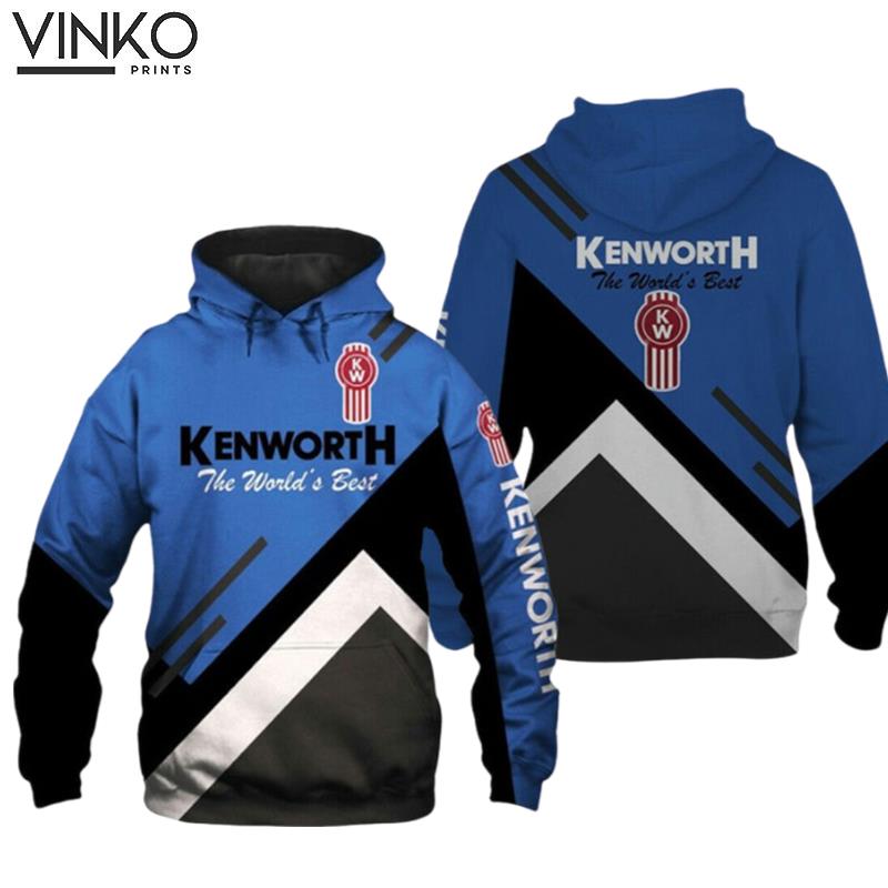 Kenworth Truck Logo Blue Pattern Hoodie