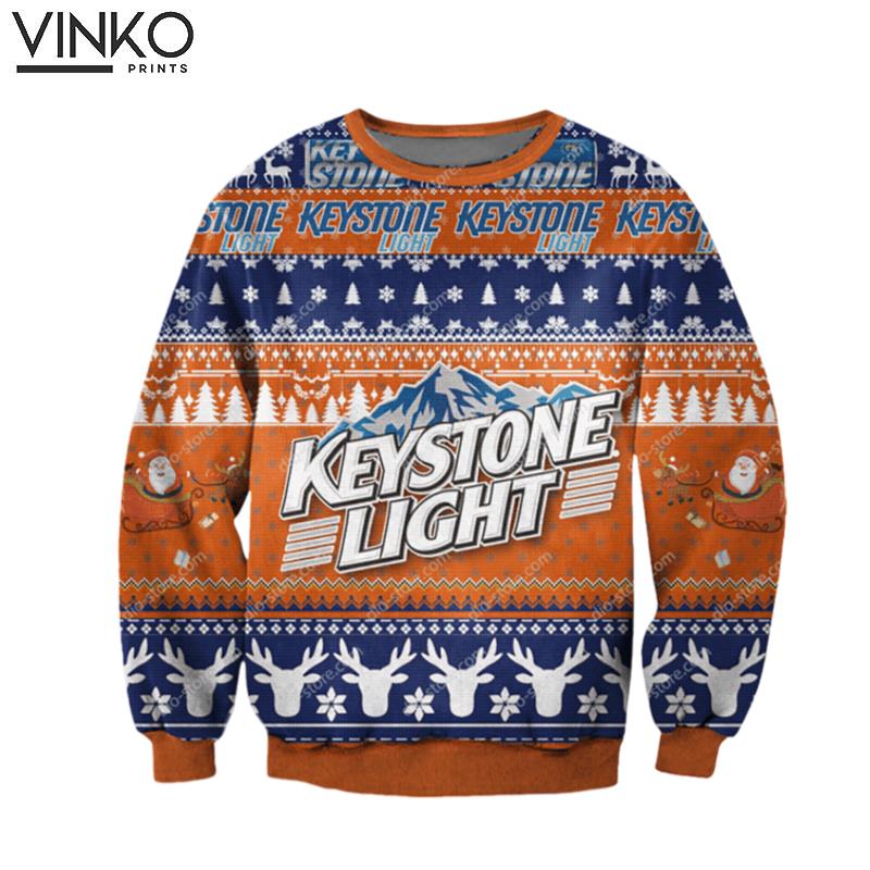 Keystone Light Beer Drinking Christmas Ugly Christmas Sweater