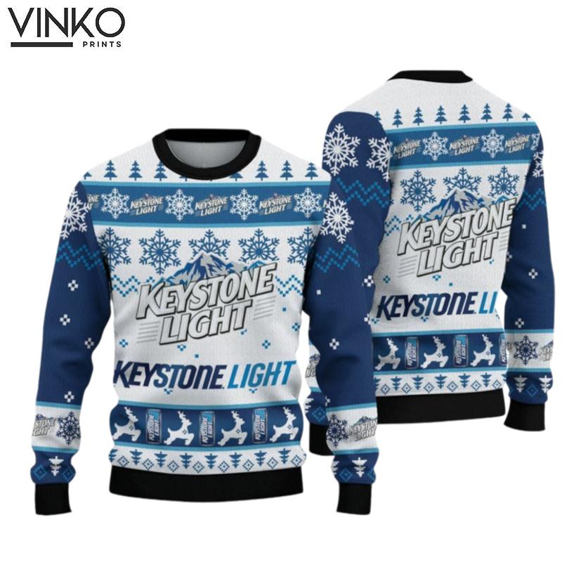 Keystone Light Beer Reindeer Ugly Christmas Sweater