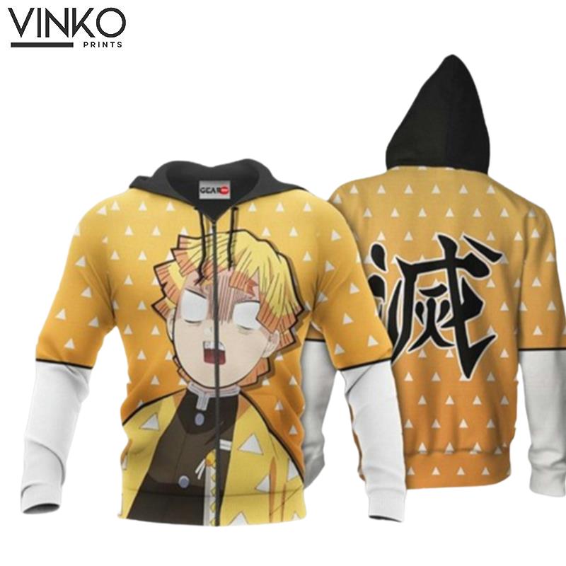 Kimetsu Zenitsu Anime Funny Hoodie