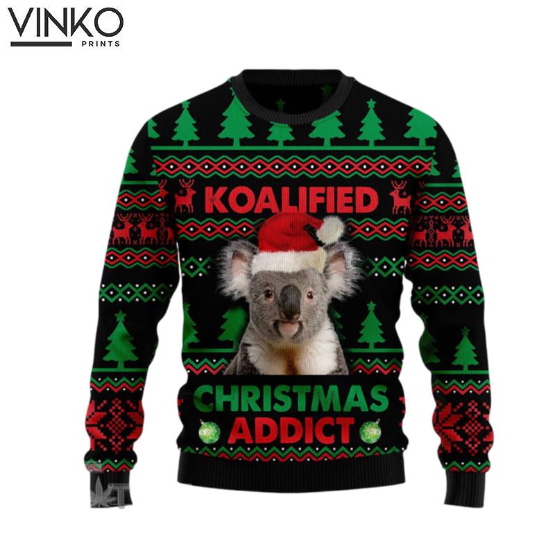 Koala Koalified Christmas Addict Ugly Christmas Sweater