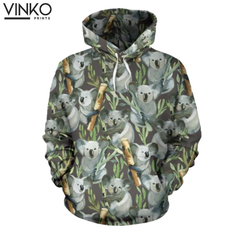 Koala Pattern Hoodie