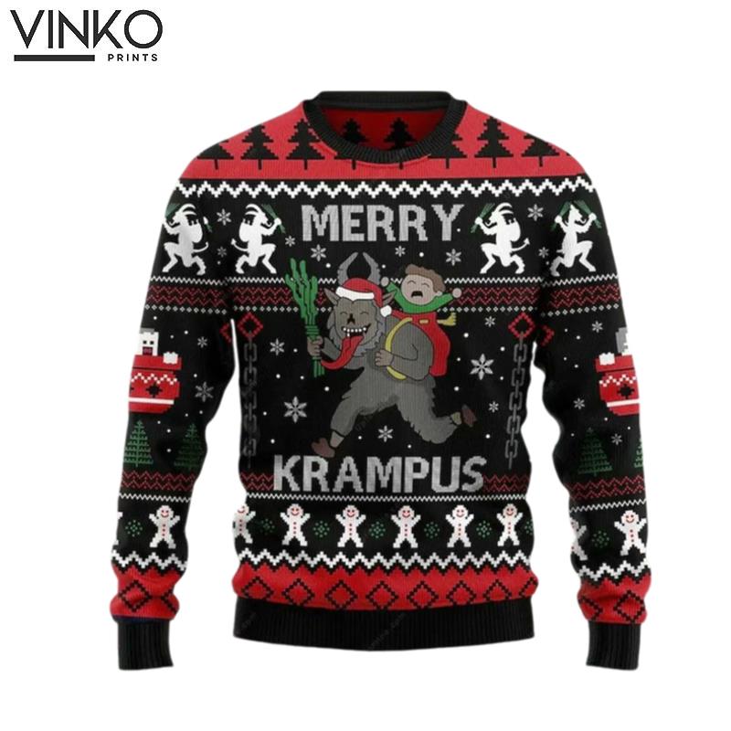 Krampus Ugly Knitted Christmas Krampus Xmas Ugly Christmas Sweater