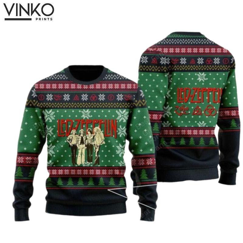 LED ZPELIN Rock Band Ugly Christmas Sweater