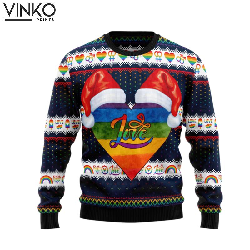 LGBT Heart D2610 Ugly Christmas Sweater