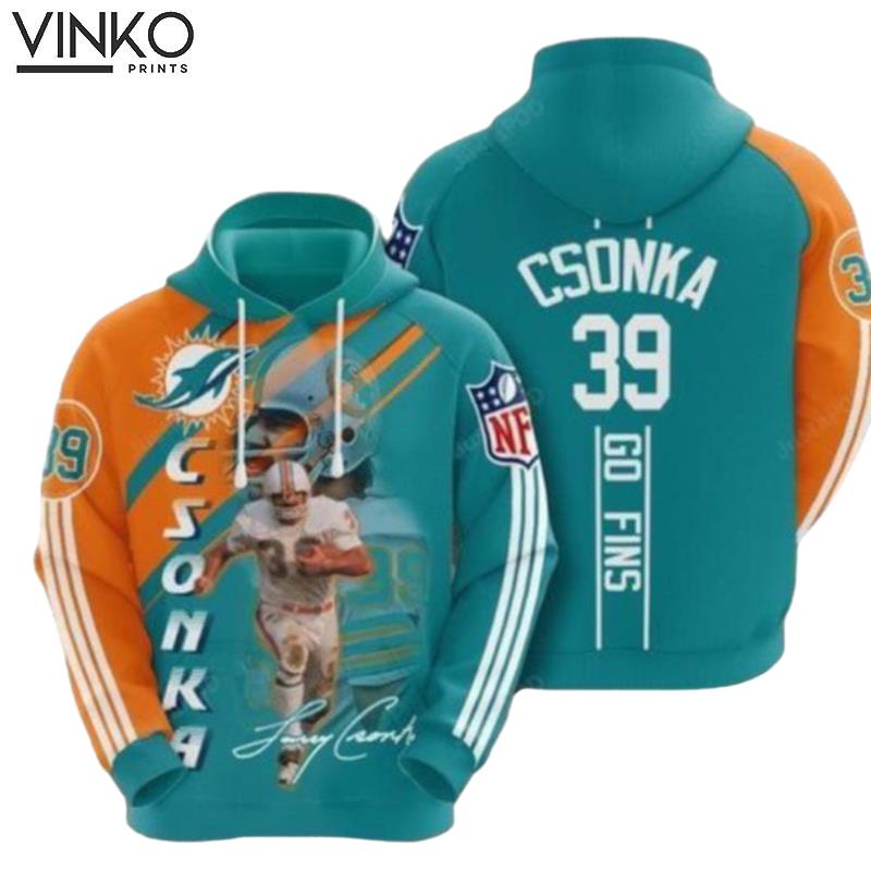 Larry Csonka 39 Miami Dolphins Nfl Hoodie