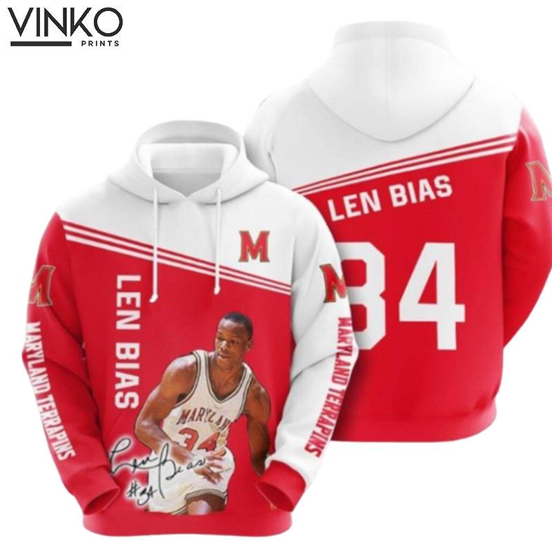 Len Bias 34 Maryland Terrapins Hoodie