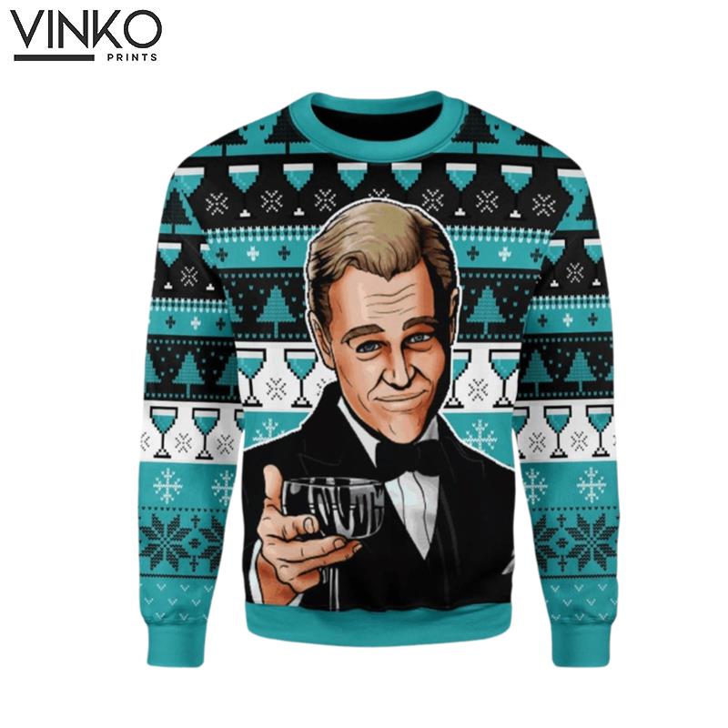 Leo Wine Glass Meme Ugly Christmas Sweater