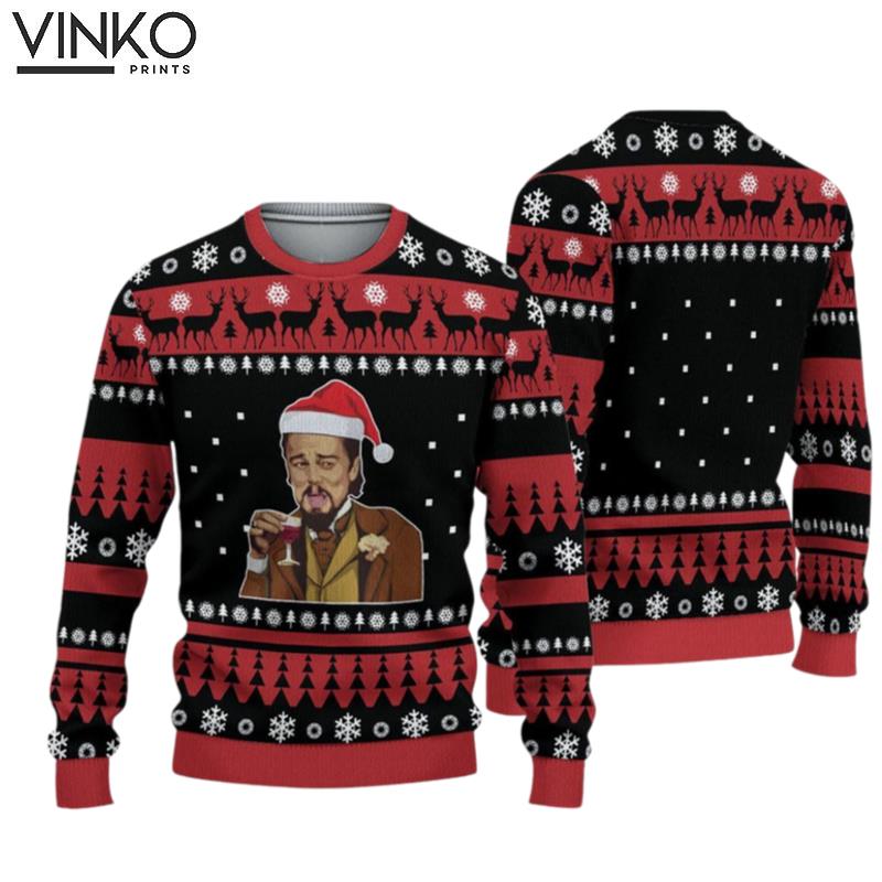 Leonardo DiCaprio Christmas Colourful Ugly Christmas Sweater