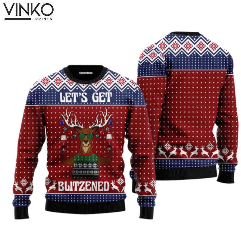 Let's Get Slouchy Ugly Christmas Sweater