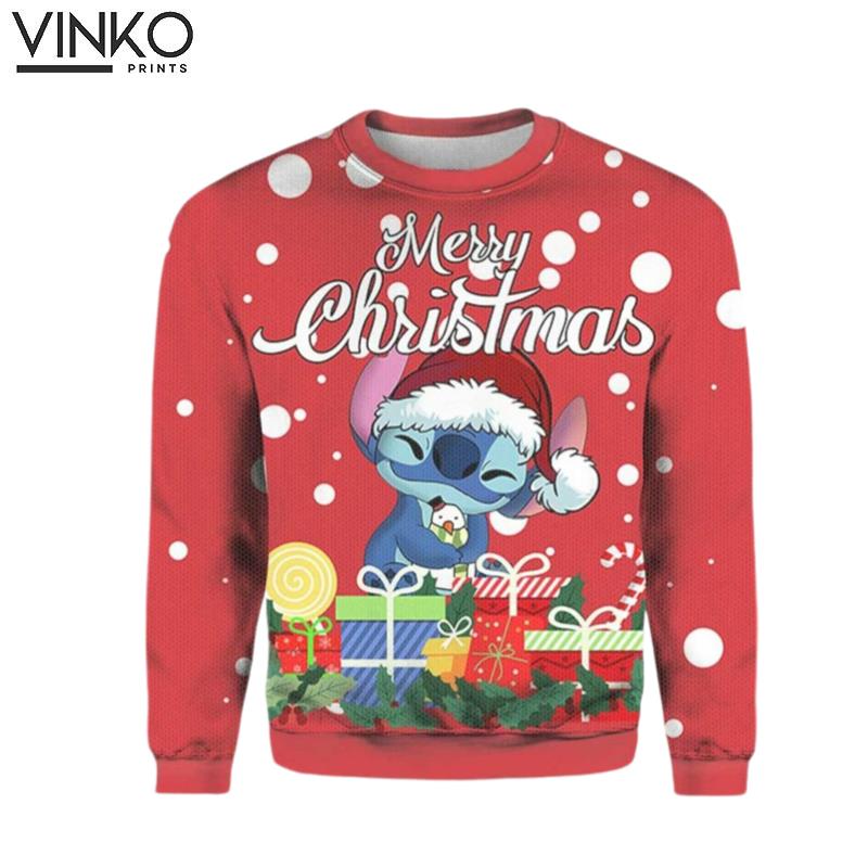 Lilo And Santa Stitch Merry Stitch Lovers Ugly Christmas Sweater