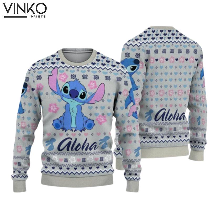 Lilo And Stitch Disney Christmas 3D Ugly Christmas Sweater