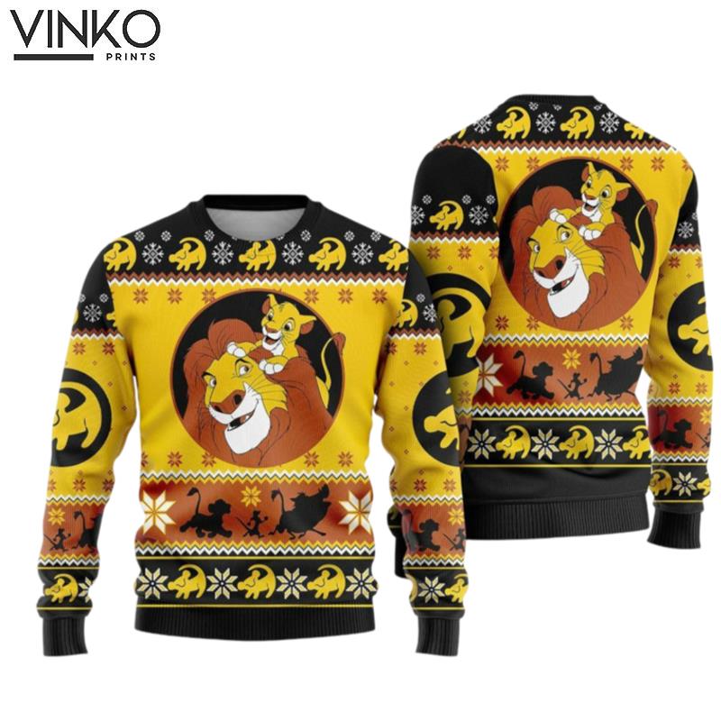 Lion King Disney 3D Ugly Christmas Sweater