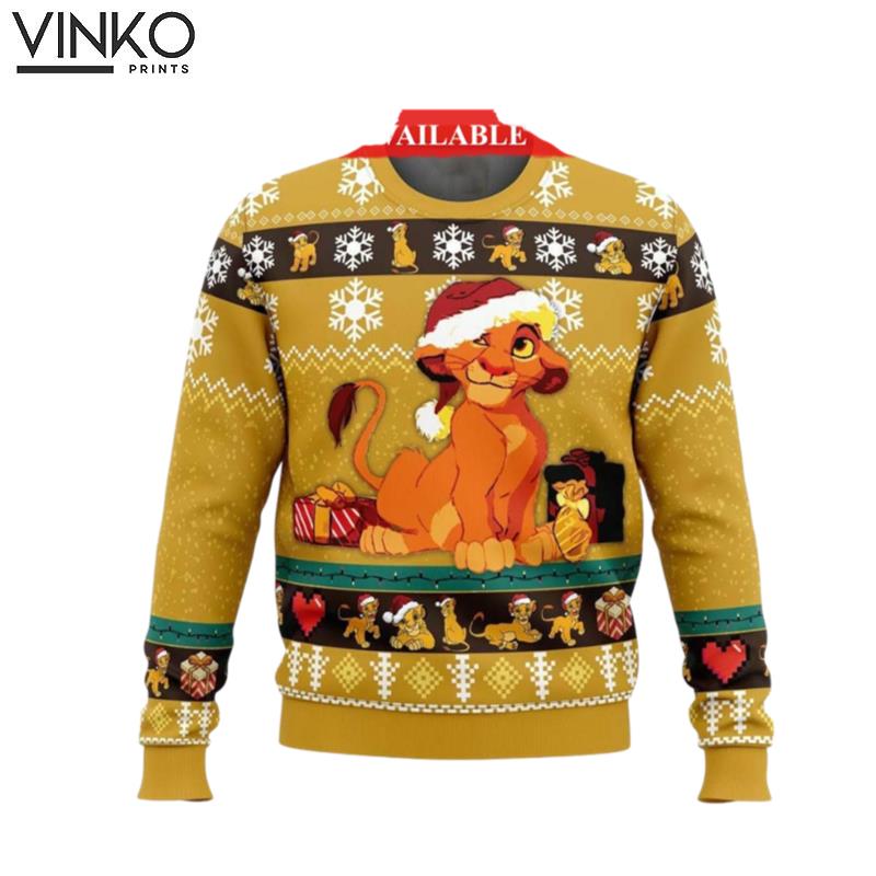 Lion King Santa Disney 3D Ugly Christmas Sweater