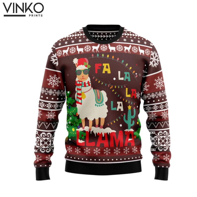 Llama Falalala Christmas T1111 Ugly Christmas Sweater