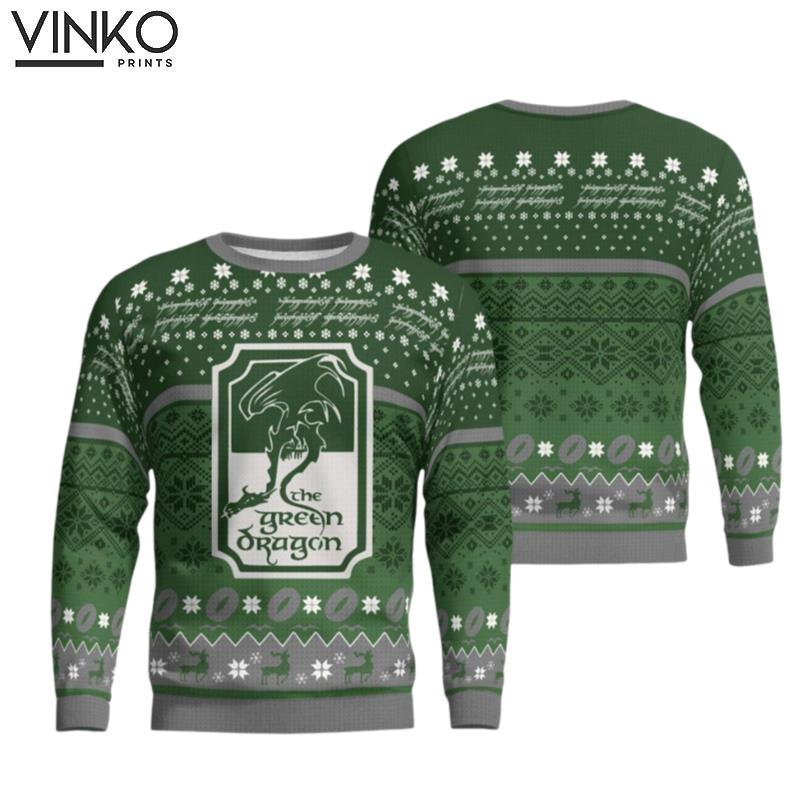 Lord Of The Ring The Green Dragon Lord Ugly Christmas Sweater