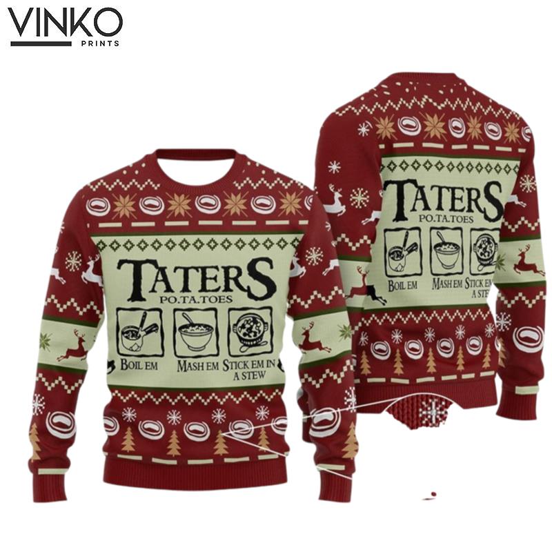 Lord of The Rings Taters Potatoes Thanksgiving Ugly Christmas Sweater