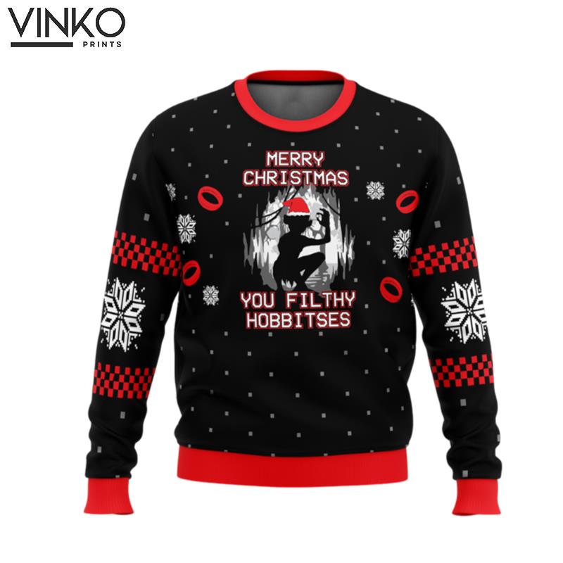 Lord of the Rings Filthy Hobitses Ugly Christmas Sweater