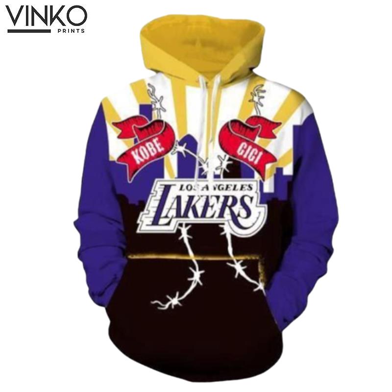 Los Angeles Lakers And Pered Custom Los Angeles Lakers Graphic Hoodie