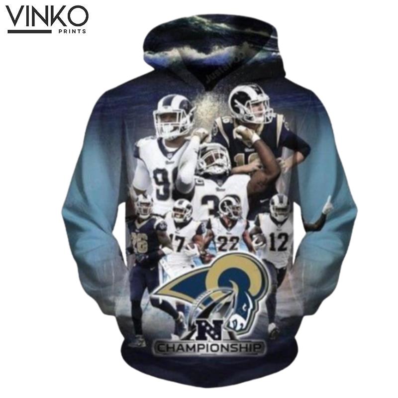 Los Angeles Rams Awesome And Pered Custom Los Angeles Rams Graphic Hoodie