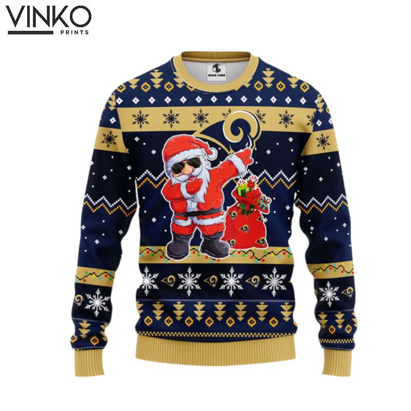 Los Angeles Rams Dabbing Santa Claus Ugly Christmas Sweater