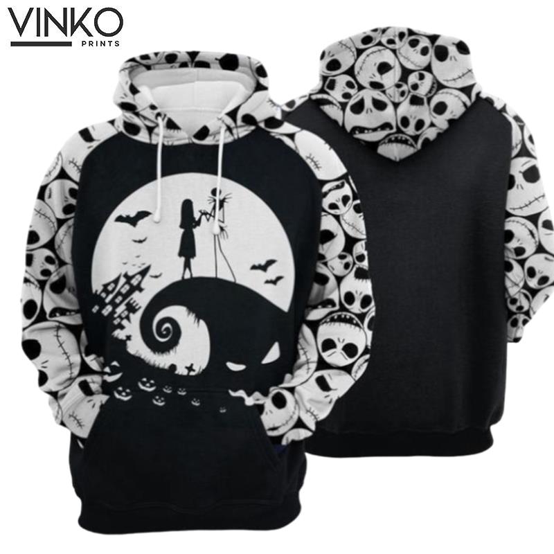 Love Jack Skellington And Sally Fishing Hoodie