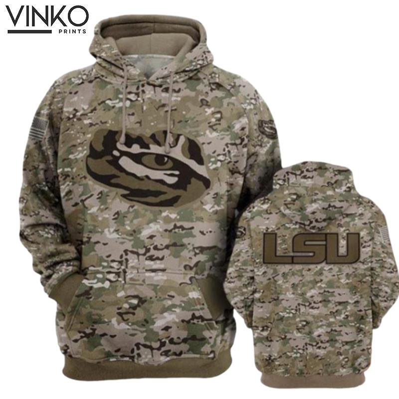 Lsu Tigers Ncaa Camo Hoodie