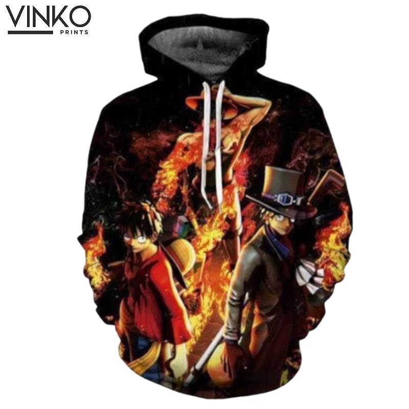 Luffy Ace Sabo One Piece Hoodie