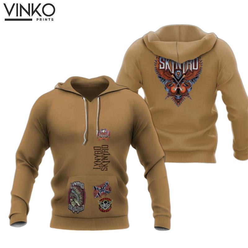 Lynyrd Skynyrd Band Vest Zip Up Hoodie