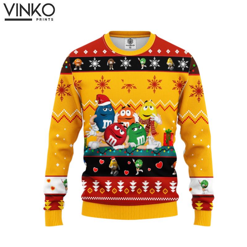 MM Chocolate Yellow Ugly Christmas Sweater