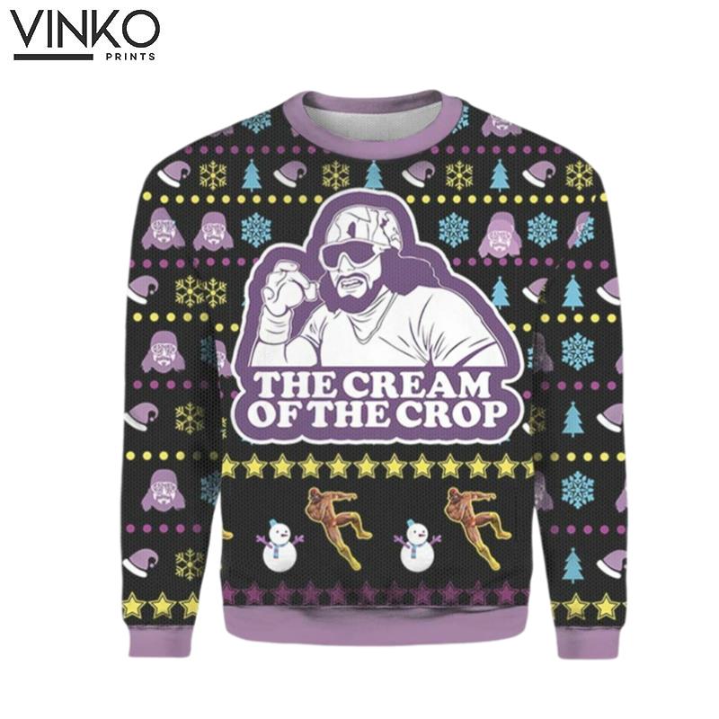 Macho Man Randy Savage Xmas 3DThe Cream of the Crop Macho Man Ugly Christmas Sweater