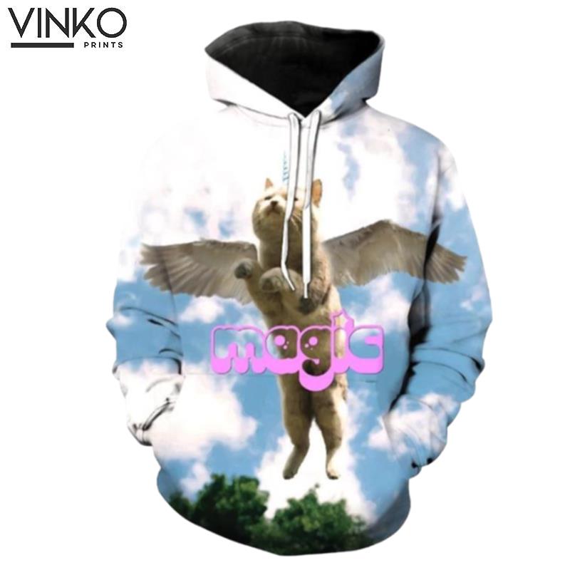 Magic Flying Cat Unicorn Hoodie