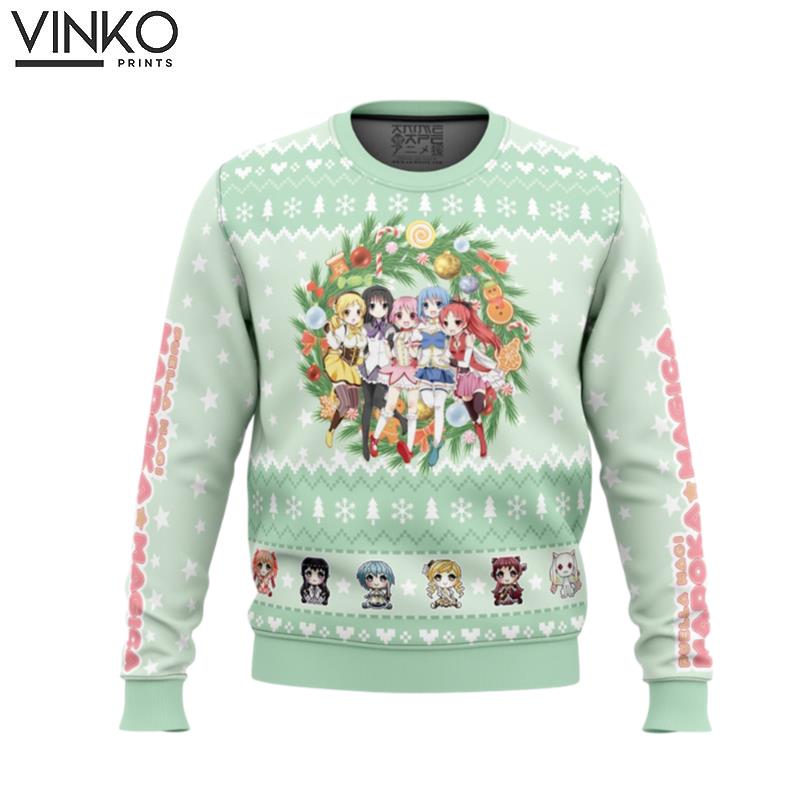 Magical Girls Puella Magi Madoka Magica Ugly Christmas Sweater