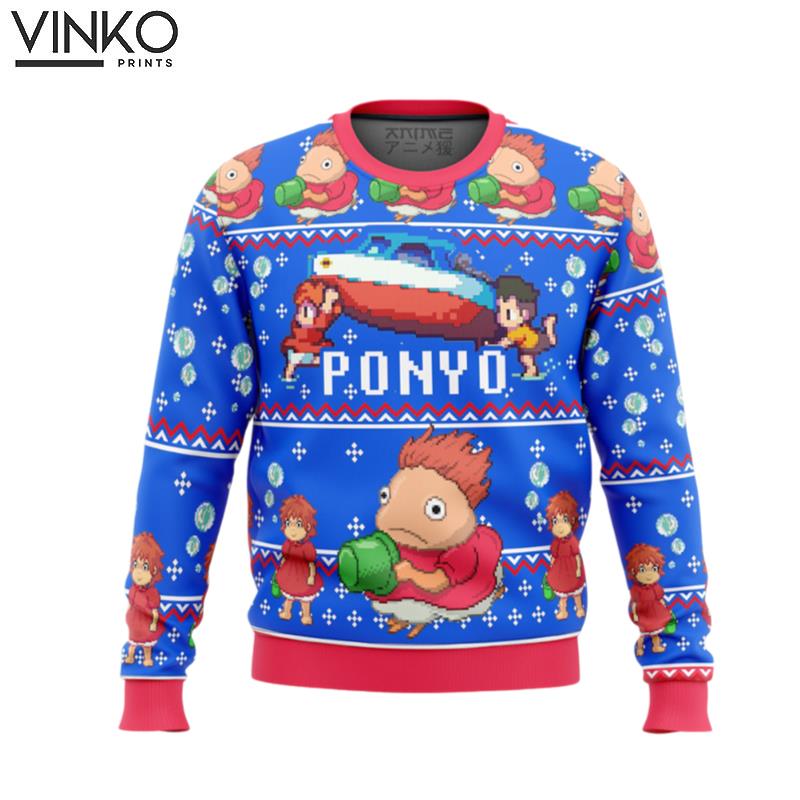 Magical PONYO Ugly Christmas Sweater