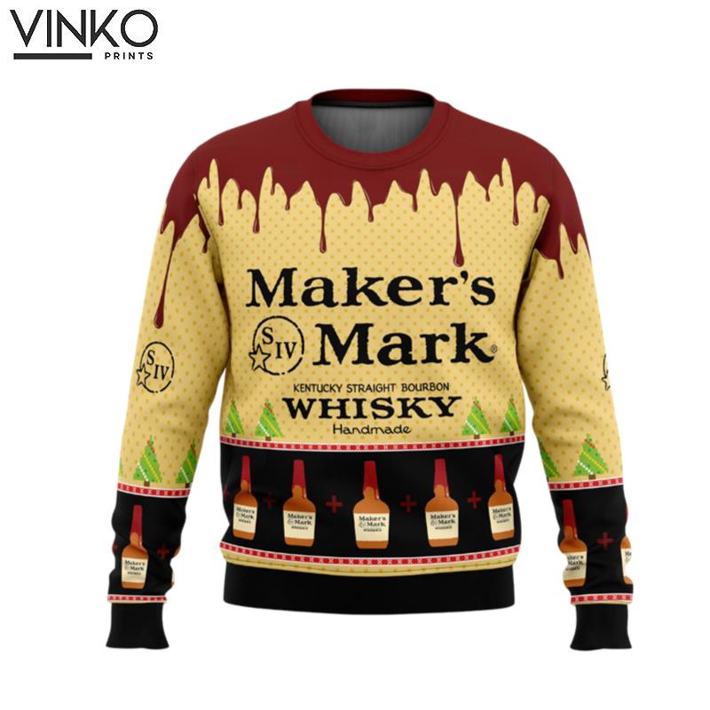 Maker's Mark Whisky Ugly Christmas Sweater