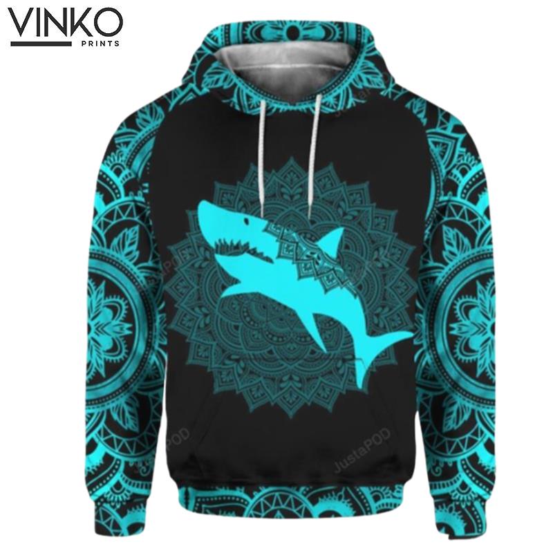 Mandala Shark Men And Women Mandala Shark Mandala Shark Hoodie