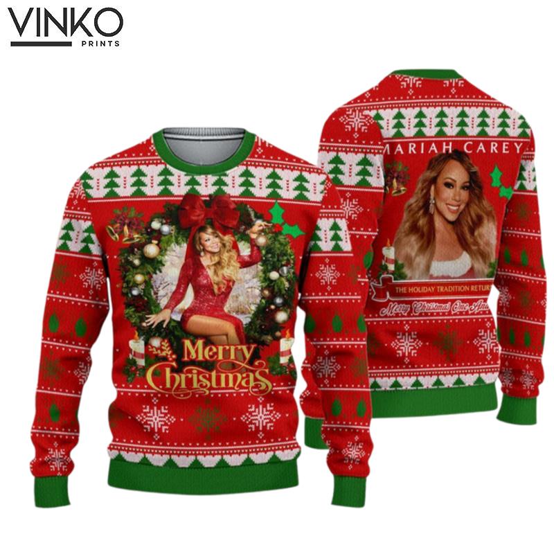 Mariah Carey Merry Christmas One And All Ugly Xmas Ugly Christmas Sweater