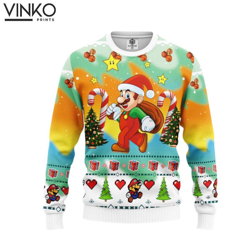 Mario Amazing Gift Idea Thanksgiving Gift Ugly Christmas Sweater