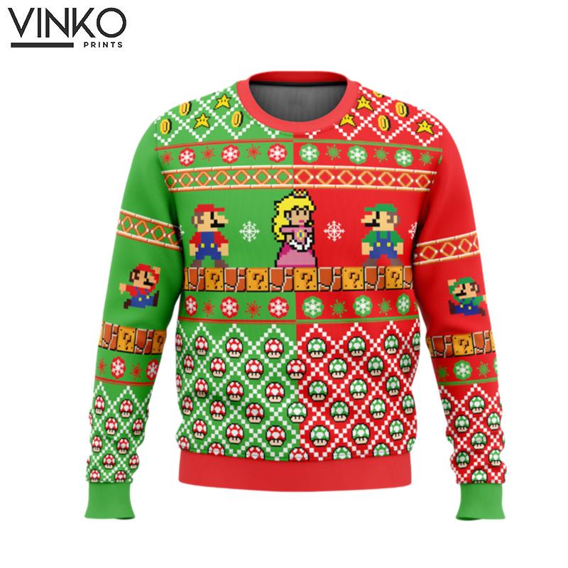 Mario Bros Ugly Christmas Sweater