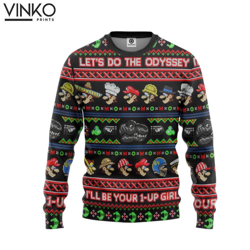 Mario Custom Ugly Christmas Sweater