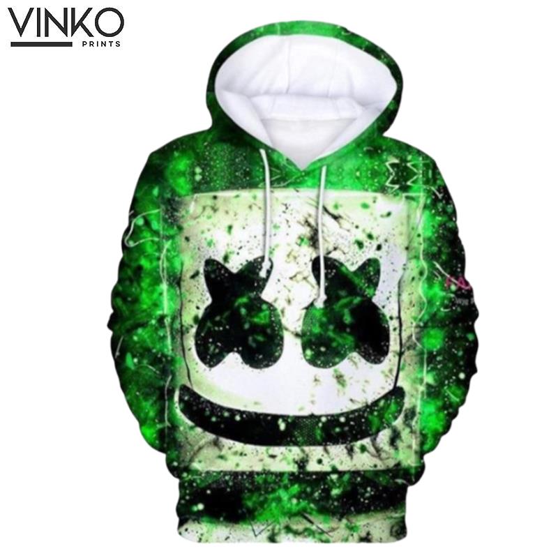 Marshmello Green Hoodie