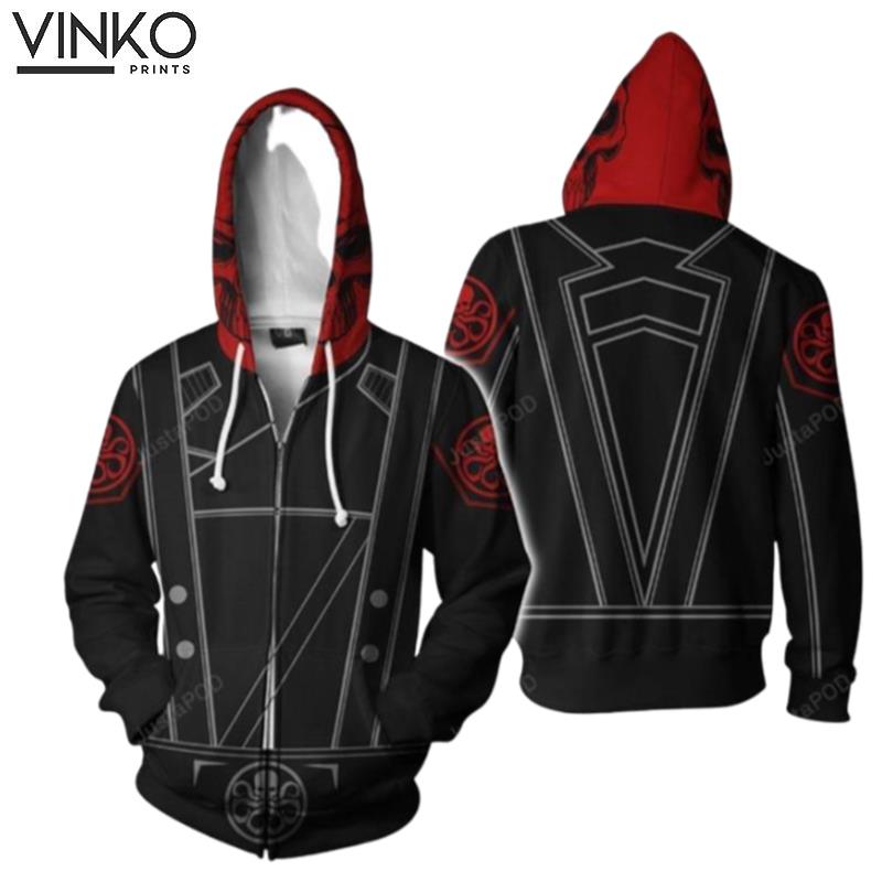 Marvel Comics Red Skull Hydra Cosplay Hoodie