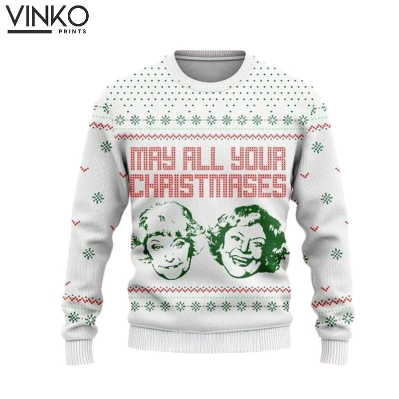 May All Your Christmases 3D Shirt US Sitcom Ugly Christmas Sweater