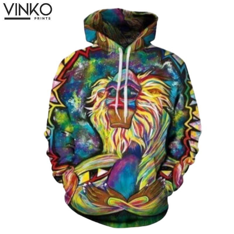 Meditating Rafiki Trippy Hoodie