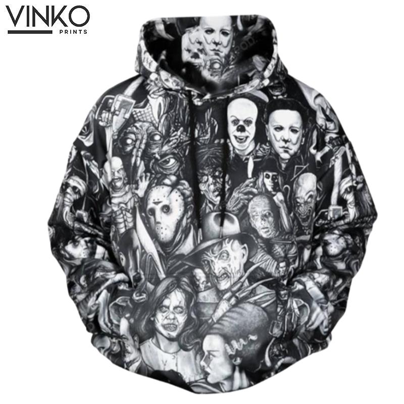 Mens All Horror Movie Hoodie