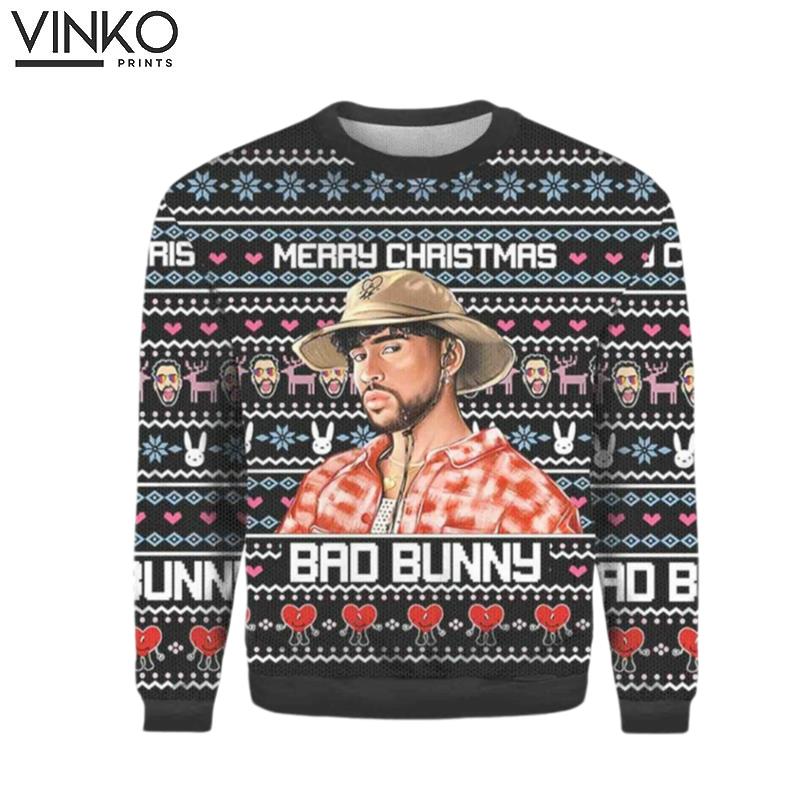 Merry Christmas Bad Bunny Bad Bunny Un Verano Sin Ugly Christmas Sweater