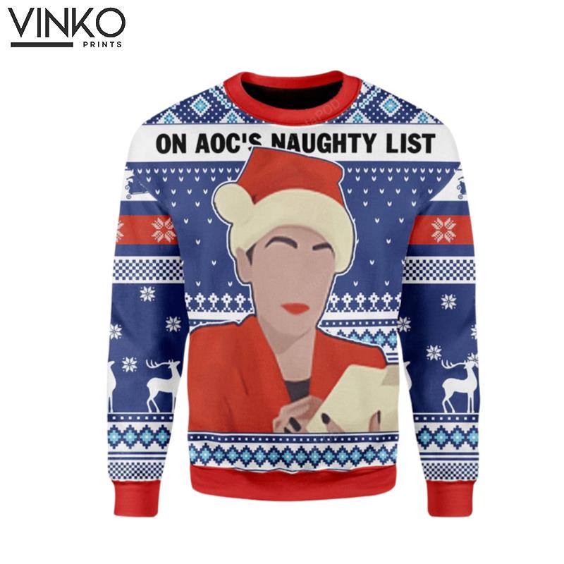 Merry Christmas Gearhomies On Aoc's Naughty Ugly Christmas Sweater